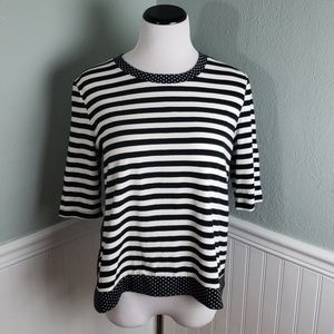 Anthro Lili's Closest Mixed Print Tee
